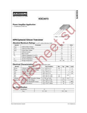 KSC3073OTU datasheet  